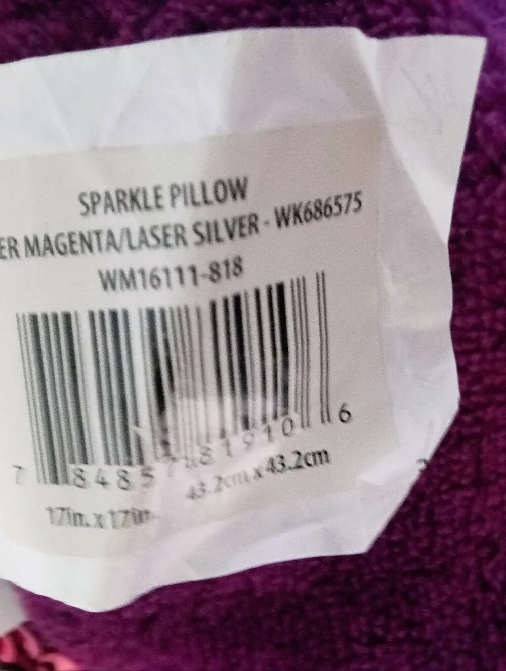 Set Of 2 Mainstays Reversible Sequin Sparkle Throw Pillows 17X17 New